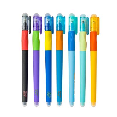 China M&G 0.5mm Normal Erasable Gel Pen Body Easy Start Ergonomic Grip Crystal Blue Ink Erasable Rollerball Rubber Coating Pens for sale