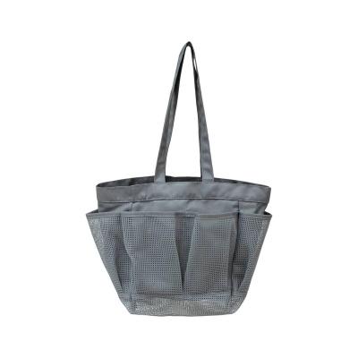 China Wholesale Custom Black Clear Durable Recyclable RPET Mesh Tote Bath Bags for sale