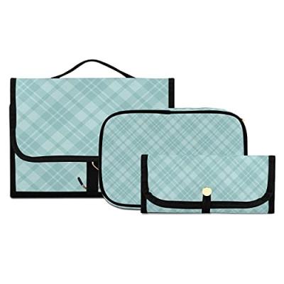 China Large Capacity Durable Promotional Cheap Portable Travel Polyester Cosmetic Bag Set Of 3 for sale