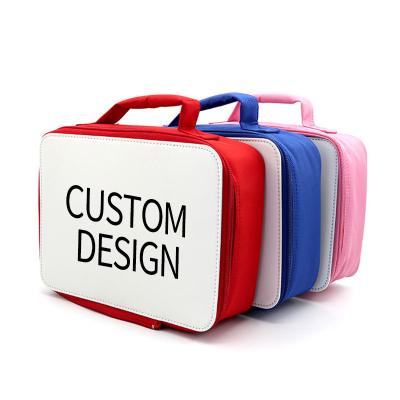 China Durable RPET Sublimation Blank Custom Design Printable Insulated Lunch Bag For Women for sale