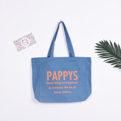 China Portable Wholesale Student Footprint Cotton Shoulder Handled Custom Logo Gift Tote Shopping Bags for sale