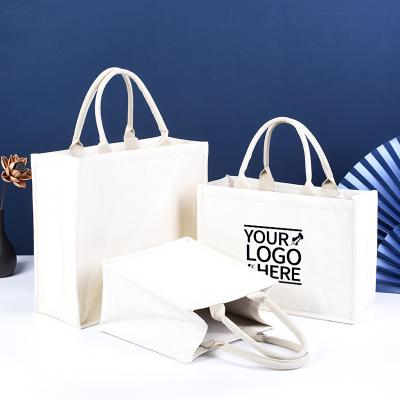 China Eco-friendly Handled Canvas Suppliers Polyester Cotton Shopping Supermarket Food Study Tote Storage Bags For Women for sale