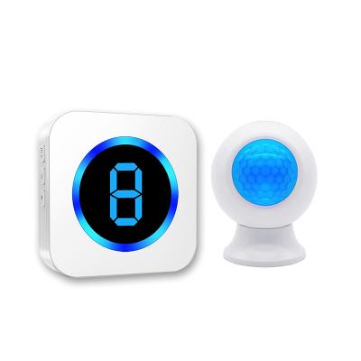 China LIKEPAI PIR Motion Sensor Alert Pager Wireless Infrared Infrared Room Bed Alarm To Fall For Older Child Factory Direct M15-H02-W for sale