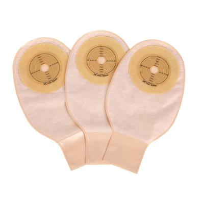 China Ostomy Bag Open Pouch Clamp Closure Drainable 15-60mm Beige for sale