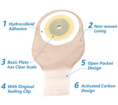 China Medizinische Wiederverwendbare Einweg-Kolostomie-Tasche Stoma verschiedene Arten Kolostomie-Tasche Hochbarrierefilm zu verkaufen