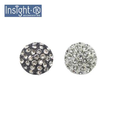 China Mushroom Viable Button Craft Jewelry Embellishment Wholesales Full 24mm Rhinestone Button For Wedding for sale