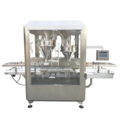 China Chemical High Accuracy Double Tin Powder Cocoa Filling Lines / Automatic Filling Weighting Packing Machine for sale