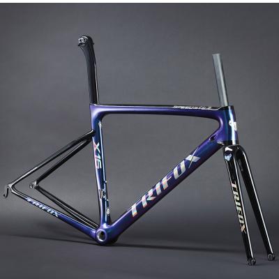 China Road Bikes Trifox Model X16 Fast Version V Brake Carbon Road Bike Frame for sale