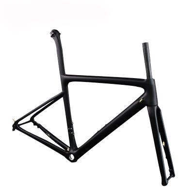 China Road Bikes 2020 new bicycle frame T1000 carbon road bike frameset disc brake with 142*12mm for sale