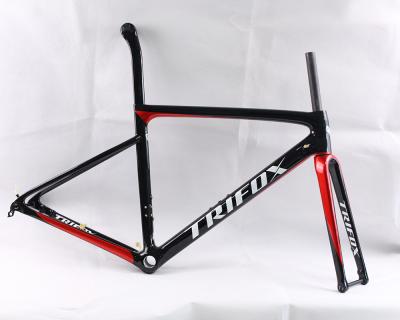 China Road Bikes 2021 New Disc Brake Frameset Bike 12mm*142mm BSA BB68 Carbon Bicycle Frame for sale