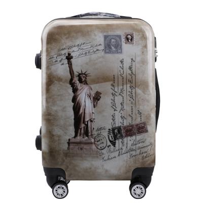 China Fashion Factory Wholesale New Model Size Quality Waterproof Durable Statue Of Liberty 3 Pcs Set 20 24 28 Inch Travel Trolley Luggage Suitcases for sale