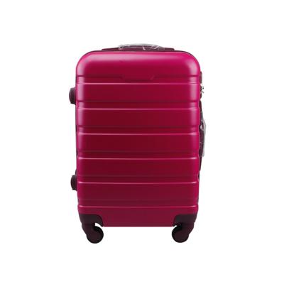 China Waterproof Durable Rose Red Color High Quality 2022 Hot Selling Design Fashion 3pcs Set ABS Spinner Wheel Famous Brand Travel Luggage Set for sale