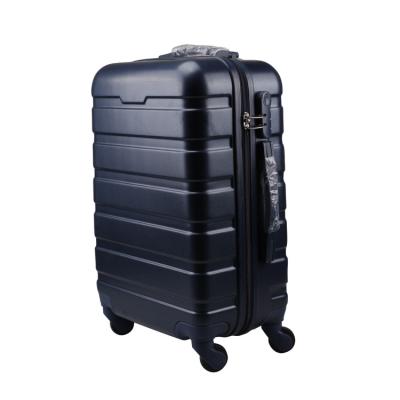 China Waterproof Durable Dark Gray Color Stripes ABS Luggage Sets 20 Customizable 24 28 Inch Travel Trolley Bags Mens 4 Wheel Luggage Suitcases for sale