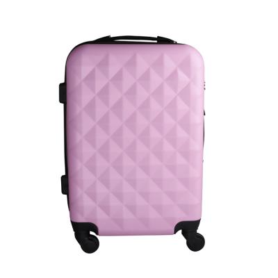 China ABS Trolley Suitcase Waterproof Durable Luxury Fashion Designed Pink Lightweight Luggage Set On Wheels for sale