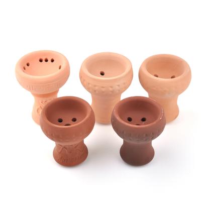 China Wholesale Hot Sale Portable Tobacco Ceramic Charcoal Holder Hookah Grinding Clay Shisha Head Bowl JL-235P for sale