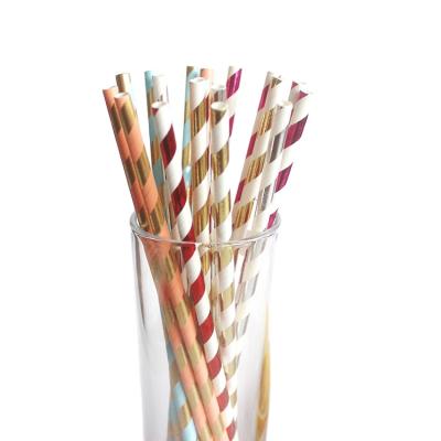 China Common Disposable Drinking Paper Biodegradable Drinking Straw Biodegradable Color Series for sale