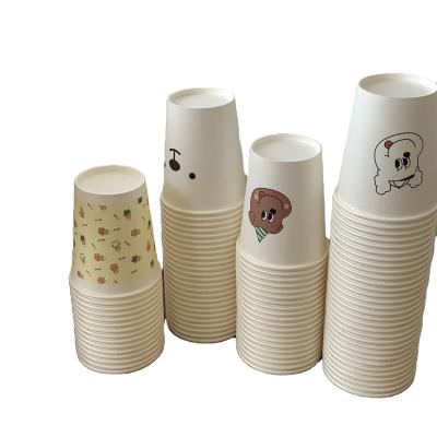 China Customized Personality Disposable 7oz White Thickened Office Water Cup Tea Paper Coffee Cups Disposable Printing for sale