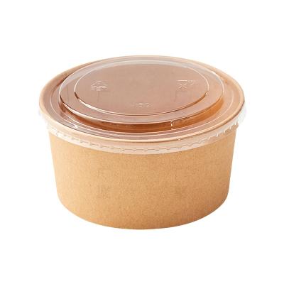 China Greaseproof Packing Box Stain Around Disposable PE Lid Fast Food Rice Wrapping Paper Water Bowl Disposable for sale