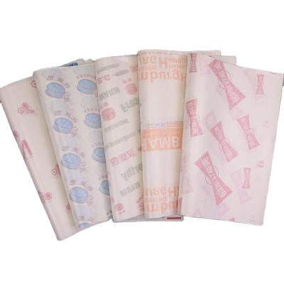 China Wholesale Food Grade Hamburger Paper Grocery Material Custom Printed Oil Proof Wrapping Meat Rolls Wax Paper for sale