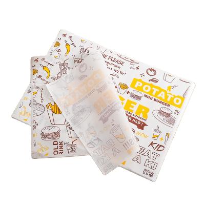 China Waterproof interfolded dry custom waxed paper food and grocery wrap oil and water proofing food wrapping paper for food for sale