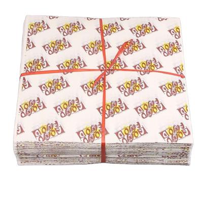 China Waterproof can be custom logo printed waterproof paper for folded food wrapping paper for sale