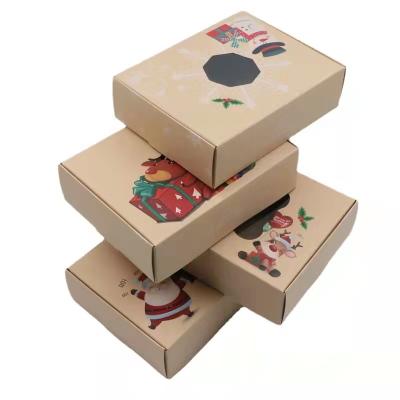 China Recycled Christmas Paper Boxes Luxury Gift New Christmas Paper Candy Wrapping Materials Custom Creative Packaging Gift Boxes for sale