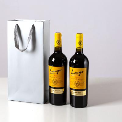 China Fashionable lightweight luxury single wine recyclable universal wine wrapping paper bottle packaging shopping bag and double with gift paper bag for sale