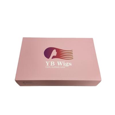 China Recyclable White Drawer Gift Box Paper Packaging Card Custom Logo Hair Wig Box With Silk Box for sale