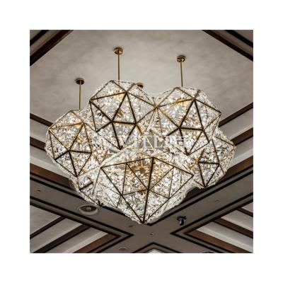 China 2022 Modern Luxury Hotel Chandelier Crystal Pendent Lamp Villa And Contemporary Hotel Chandelier for sale