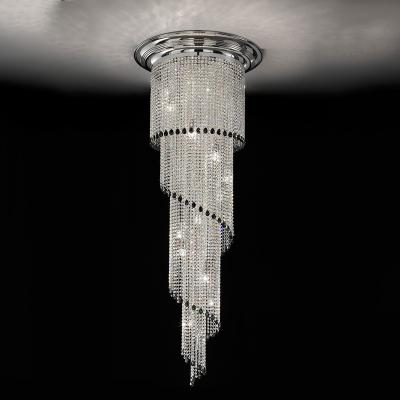 China Double Lobby Crystal Chandelier Modern High Quality Villa Staircase Hotel Chandelier for sale