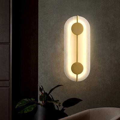 China New Modern Chinese Single Bed Living Room Staircase Style Bedroom Head All Wall Brass Sconce for sale