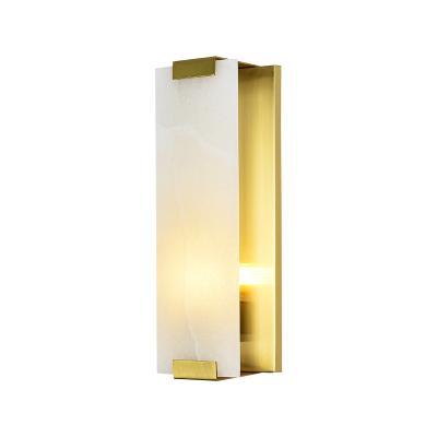 China Nordic Simple Modern Bedroom Wall Solid Brass Light Sconce for sale