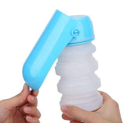 China 2021 Hot-selling Portable Foldable Portable ABS Silicone Pet Cat Dog Travel Water Bottle Durable New Product Feeder for sale