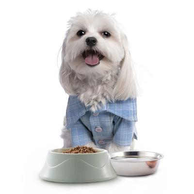 China PP Stainless Steel Pet Cat Dog Food Water Bowl Durable Hot-selling Durable Plastic Anti-skid Pet Bowl Supplies for sale