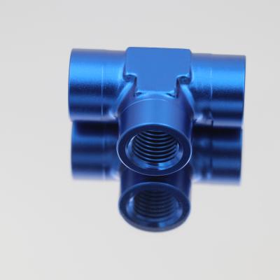 China GLOBE AN3 AN4 AN6 AN8 AN10 AN12 Professional Wholesale AoMei Aluminum Alloy 6061 Female Pipe Fittings Female Hose Adapter TEE for sale