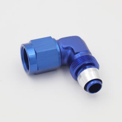 China AoMei 90 Degree High Quality Aluminum Swivel PTFE Pipe Ends Forged Swivel PTFE Pipe Ends AN3 AN4 AN6 AN8 AN10 AN12 for sale