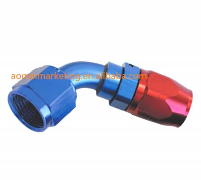 China Auto-Oil Pipeline One Fit 60Degree AoMei Performance Aluminum Cutter Style Swivel Pipe End for sale