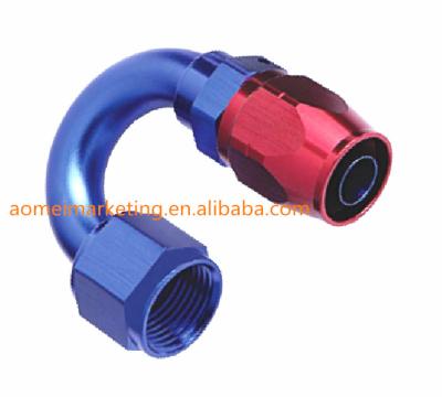 China Auto-Oil Pipeline High Performance Cutter Joint Swivel AN4 AN6 AN8 AN10 AN12 AN20 Pipe End 180 Degree Aluminum Fit Adapter for sale