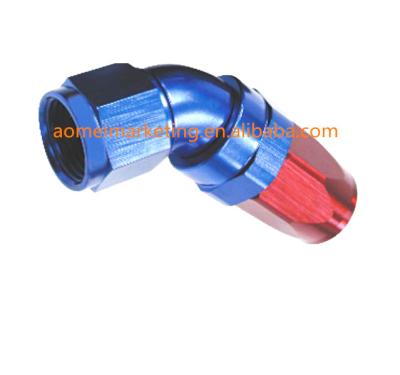 China Auto-Oil Line 45 Degree Full Flow Aluminum Swivel Hose End Fuel Oil One Piece Hose End UN RSX8863-4504 Fit RSX8863-4512 for sale