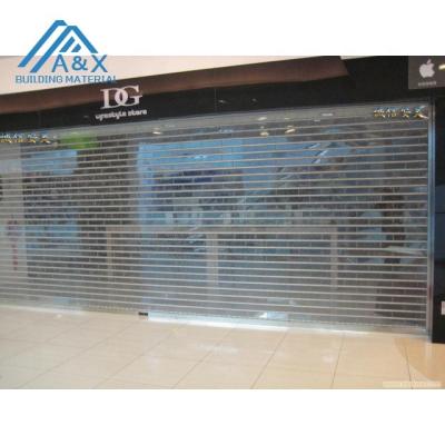 China Automatic PC Roller Shutter Door/Crystal Rolling Door/Polycarbonate Transparent Roll Up Door for sale