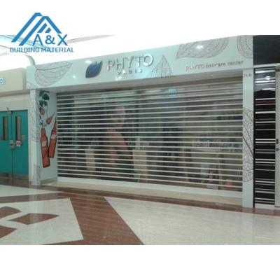 China Auto Polycarbonate Transparent PC Roller Shutter Vertical Door for sale