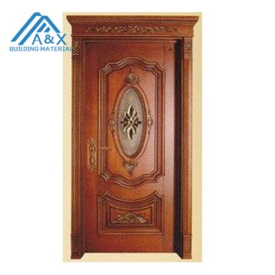 China Spain Modern Wonderful Style Carved Solid Wood Door for sale