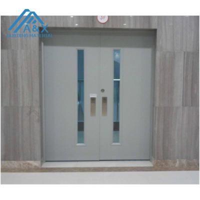 China Swing Rated Steel Fire Door With Glass for sale