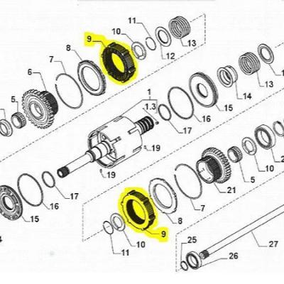 China CASE New Holland Backhoe Loaders Transmission Clutch Disc Kit 87705458 445639A1 For CASE New Holland for sale