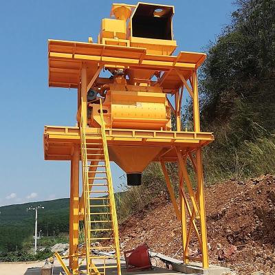 China HZS120 Hotel Construction Machinery Wet Mixing Concrete Batching Plant for sale