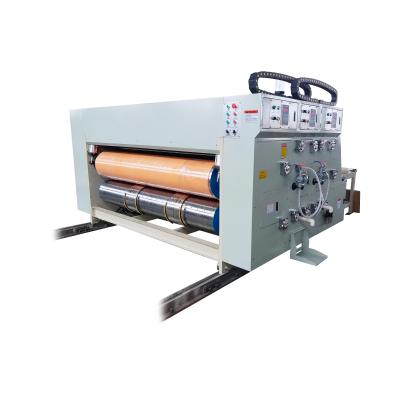 China Corrugated Cardboard Printing Die Cutting Double Color Semi-automatic Die Creasing Cardboard Box Making Machine for sale