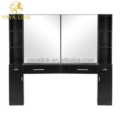 China Modern Salon Styling Stations Hairdressing Barber Mirror Styling Station for sale