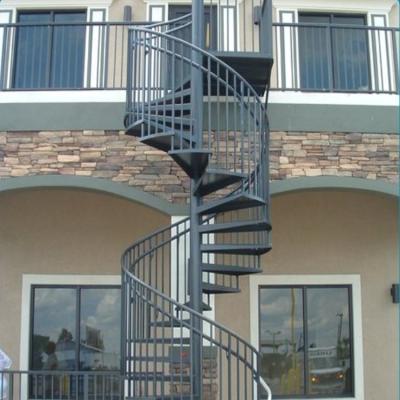 China Modern Indoor Wrought Iron Stairs And Outdoor Support Custom Modern High Quality Spiral Staircase for sale