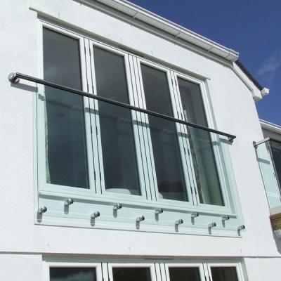 China Modern Outdoor Or Indoor Juliet Glass Balcony Window Glass Railings Foshan Factory for sale