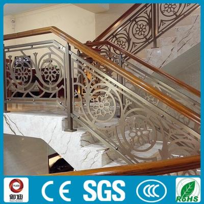 China Luxurious Stainless Steel Villa Decoration/Perforated/Laser Carved Cutting Fencing Panels For Stair Railing /Professional Design for sale